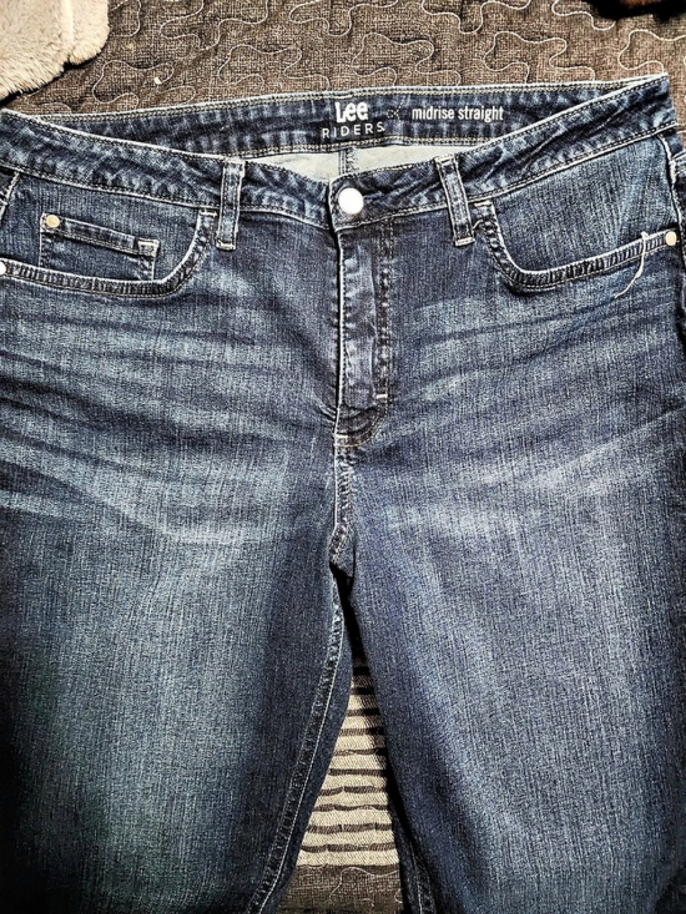 Lee Riders Midrise Straight Women Straight Leg Jeans Blue Size 16MLike New